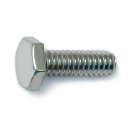 Midwest Fastener 18-8, 1/4"-20 Hex Head Cap Screw, Plain Stainless Steel, 3/4 in L, 10 PK 33203